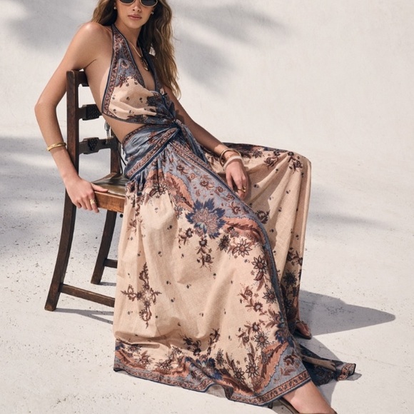 Zimmermann Dresses & Skirts - New Zimmermann Ascension Plunge Halter Maxi Dress Size 0